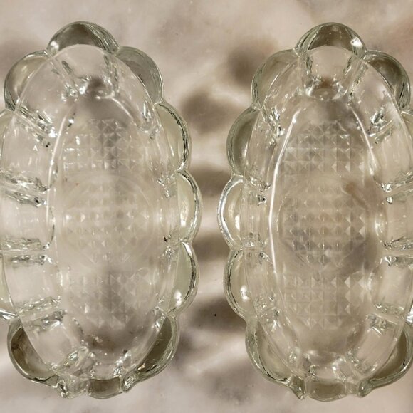 Vintage Princess House Crystal Utensil Spoon & Fork Rest Holders Set of 2 - Picture 7 of 7